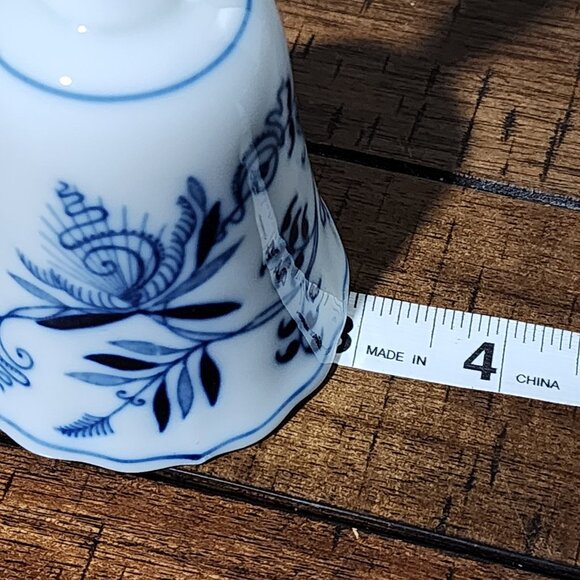 Vintage Blue Danube Japan Porcelain Dinner Bell Blue and White Floral Design - Picture 8 of 9